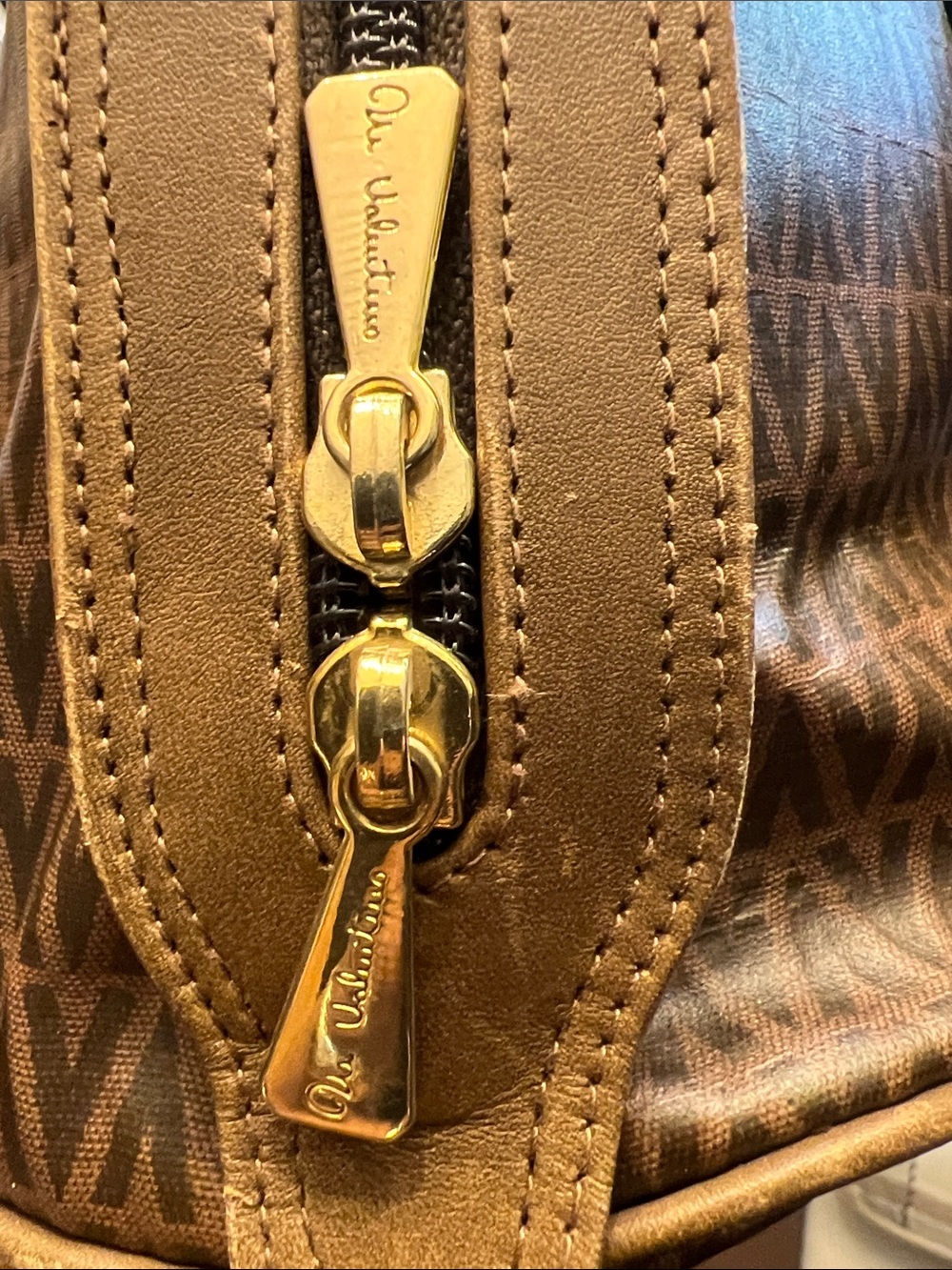 Valentino Brown Monogram Signature Satchel - Picture 5 of 11